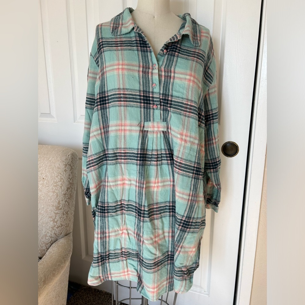April Cornell flannel nightgown size XL